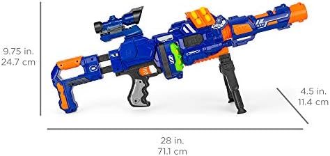 Best Choice Products Electric Customizable Soft Foam Ball Long-Distance Blaster Toy w/Barrel Extension, 12 Foam Balls, Foldable Bipod