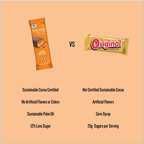 Little Secrets Milk Chocolate Caramel Cookie Bars | 12 Twin Packs | Made in Europe | Nothing Artificial & No Sugar Alcohols | Sustainable Cocoa