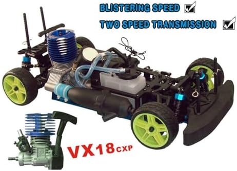 Nitro RC Cars for Adult 1/10 2.4G Professional Fast Drift Remote Control Car Two Speed Nitrogen Drive Truck 4WD 80KM/H Metal Chassis Gas Methanol