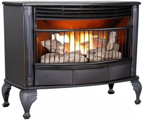 ProCom Ventless Dual Fuel Gas Stove - 25,000 BTU, Remote Control, Black Finish - Model# QNSD250RT