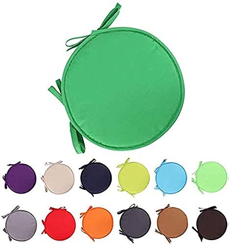 Indoor/Outdoor Chair Pads Round Seat Cushions Garden Patio Home Cushions - Diameter 38cm (2pcs,Red)