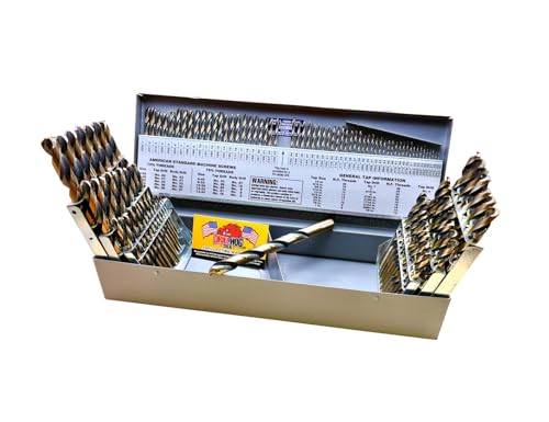 Drill Hog 115 Pc Drill Bit Set Letter Number Wire Gauge Hi-Molybdenum M7
