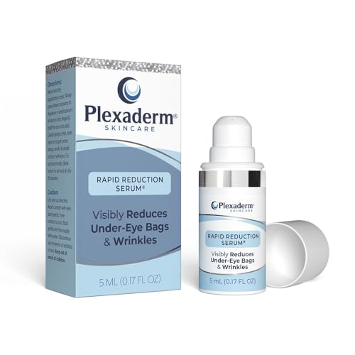 Plexaderm Eye Serum Pump - Visibly Reduces Bags, Wrinkles & Dark Circles | Instant eye serum with pump dispenser—visibly reduces under-eye bags