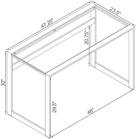 Coaster Home Furnishings – Hartford – Metal & Glass – 47-Inch Rectangular Glass Top Writing Desk with Contemporary Style and Plastic Glides
