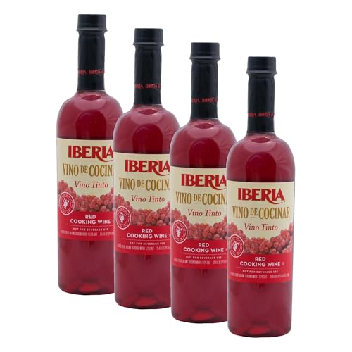 Iberia Red Cooking Wine 25.4 fl. oz., Exclusively for Cooking, Full-Strength Wine That Enhance the Flavor of Almost Any Dish