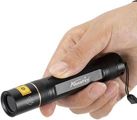 ALONEFIRE SV003 10W 365nm UV Flashlight Portable USB Rechargeable Woods Lamp Black Light for Pet Urine Detection, Resin Curing, Scorpion, Fishing