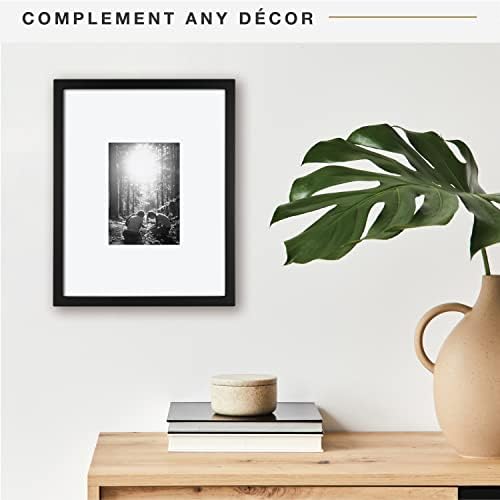 MCS East Village Picture Frame, 18x18 Matted to 12x12, Black, 2-Pack