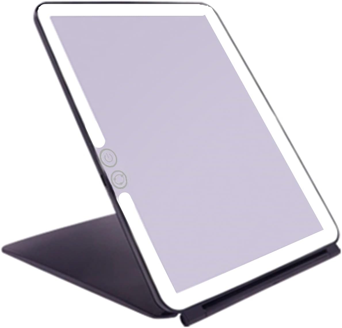 deweisn Folding Lighted Makeup Mirror with 72 LEDs 3 Colors Light Modes USB Rechargable 1800mA Batteries Portable Ultra Thin Compact Vanity Mirror