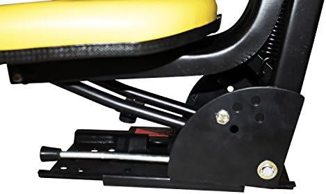 TRAC SEATS YELLOW WAFFLE STYLE UNIVERSAL TRACTOR SUSPENSION SEAT WITH TILT FITS JOHN DEERE 5200 5210 5300 5310