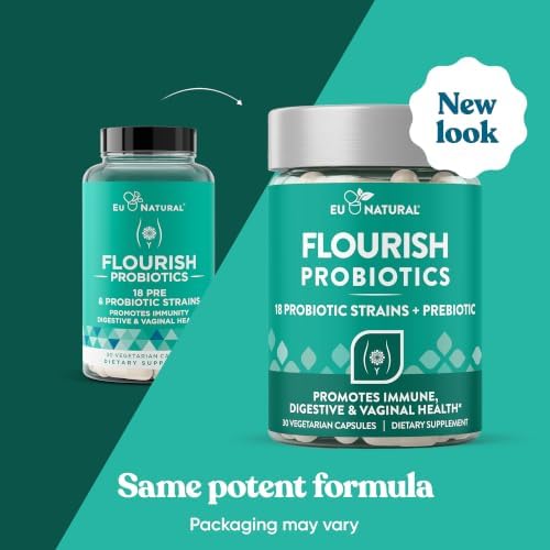 Probiotics + Prebiotics for Women's Vaginal Health, 30 Vegan Capsules | 18 clinically proven strains & 14 billion CFU to support gut
