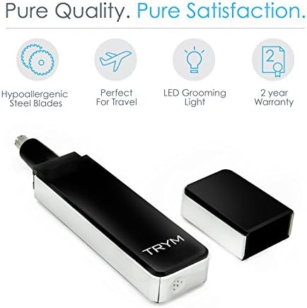 Pure Enrichment TRYM Nose Hair Trimmer with LED Grooming Light for Precision Trimming - Sleek and Premium Design Ideal for Trimming Your Nose, Ears