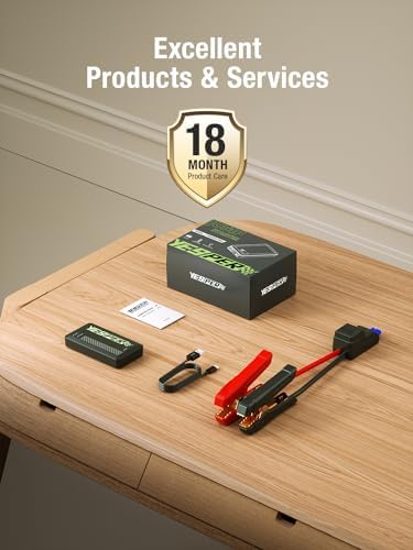 YESPER 12V Portable Car Jump Starter 1500A Motorcycle Battery Jump Pack | Supersafe Powerful Booster Jump Box Pocket Starter Pack(Up to 7L Gas and