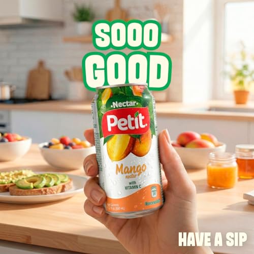 Petit Pineapple Nectar, 330 ml Cans (Pack of 24) – Refreshing Tropical Fruit Juice Beverage