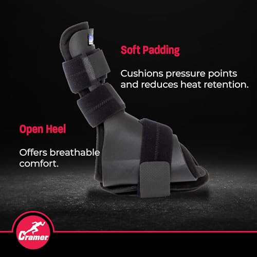 Cramer Dorsal Night Splint, Small, Foot Brace for Plantar Fasciitis Support, Lightweight Low-Profile Sleep Aid, Adjustable Arch Alignment Splint for Left or Right Foot, Slip-Resistant Fit