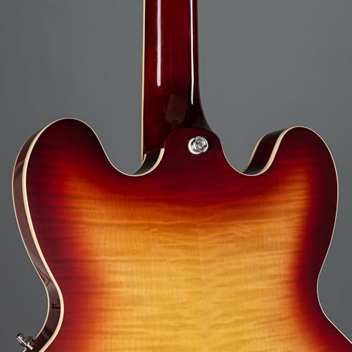Epiphone ES335 Figured Top Semi Hollowbody, Raspberry Tea Burst