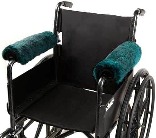 Natural Sheepskin Wheelchair Armrest Pads, Natural, 16 x 4 in