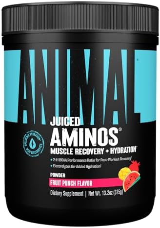 Animal Juiced Amino Acids - BCAA Powder EAA Matrix Plus Hydration with Electrolytes and Sea Salt Anytime Recovery and Improved Performance, Grape Flavor, 30 Servings