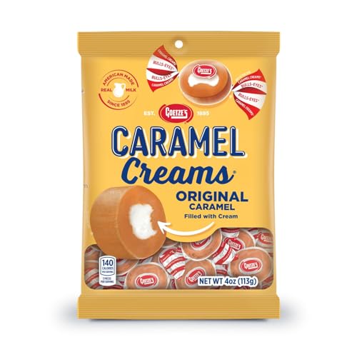 Goetze's Candy Classic Vanilla Caramel Creams, 4 oz Bag | Individually Wrapped Chewy Caramel & Vanilla Cream Treats, Fresh from the Factory