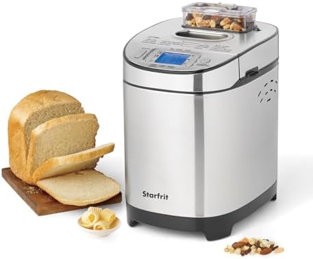Starfrit Electric Bread Maker, 2lb, 13 Programs, Auto Dispenser, 550W