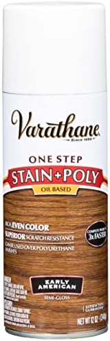 Varathane 243863 Oil-Based One Step Stain + Poly Spray, 12 oz, Golden Pecan