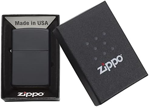 Zippo Lighter – Personalized Custom Message Engraved Windproof Classic Pocket Lighter Black Matte