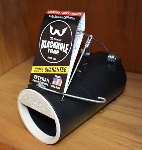 Blackhole Trap - The Original Blackhole Mole, Rodent & Gopher Trap, Spring Loaded, Easy to Use