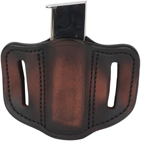 1791 Gunleather Magazine Pouch, OWB Single Stack 45 Leather Mag Holster | Leather magazine holder carries single stack 45 or 1911 mag securely, handcrafted with 100% American steerhide leather
