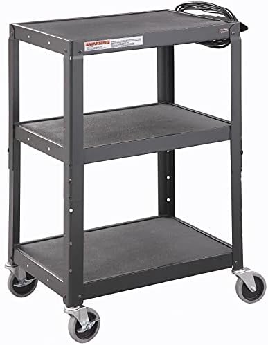 Global Industrial Steel Audio Visual & Instrument Cart - Black