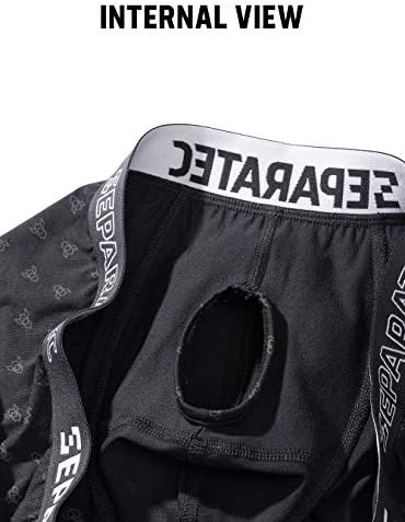 Separatec Men's Dual Pouch Underwear Comfort Soft Premium Cotton Modal Blend Boxer Briefs 3 Pack