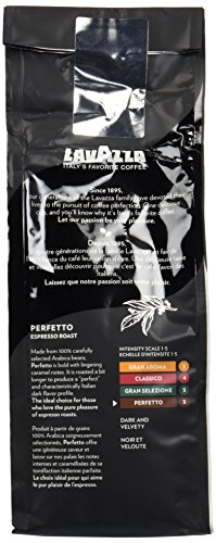 Lavazza Opera Intenso Ground Coffee 12oz Bag, Dark Roast, Bold and Balanced Taste, Intensity 4/5, Arabica and Robusta, Ideal for Drip Brewers, (Pack of 1) - Package May Vary