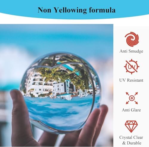 Epoxy Resin, 32OZ Epoxy Resin Crystal Clear, Not-Yellowing No-Bubble, Self Leveling Easy Pour/Mix 1:1 Casting Kit & Coating for DIY Jewelry Making