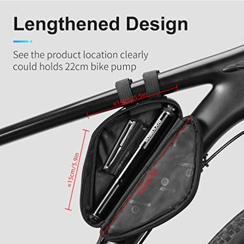 ROCKBROS Bike Frame Bag 0.7L Triangle Bike Pouch Bag Aerodynamic Anti-Rub