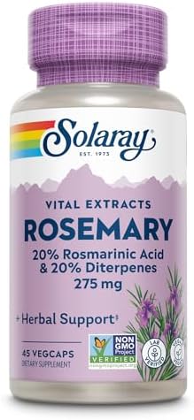 SOLARAY Guaranteed Potency Rosemary Leaf Extract, Veg Cap (Btl-Plastic) 275mg | 45ct