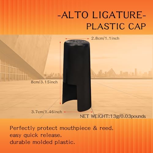 Alto Saxophone Ligature Fastener Compact Durable Artificial Leather for Alto Saxophone Rubber Mouthpiece