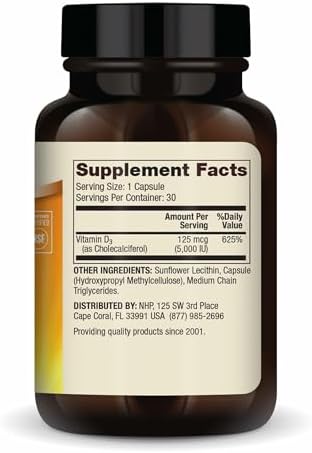 Dr. Mercola Liposomal Vitamin D3 - Supports Heart, Bone & Immune Health - 5,000 IU Per Serving - Non-GMO, Soy Free & Gluten Free - 30 Capsules (30 Servings)