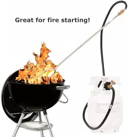 Flame King YSNFS-02 Propane Fire Starter Torch for Firepits, Charcoal Grills, and Wood Oven