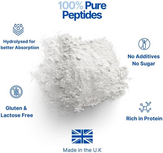 Collagen Peptides Powder, Hydrolyzed Collagen, Type I & III, 45 Servings | Grass Fed, Unflavored, Gluten Free, Keto/Paleo, Skin Support, Hair, Nail, Joints, 10g Servings, 15.9 Oz