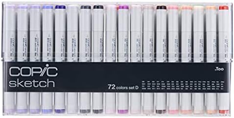 Copic Sketch, Ultra-blendable Alcohol Markers, 72pc Set B