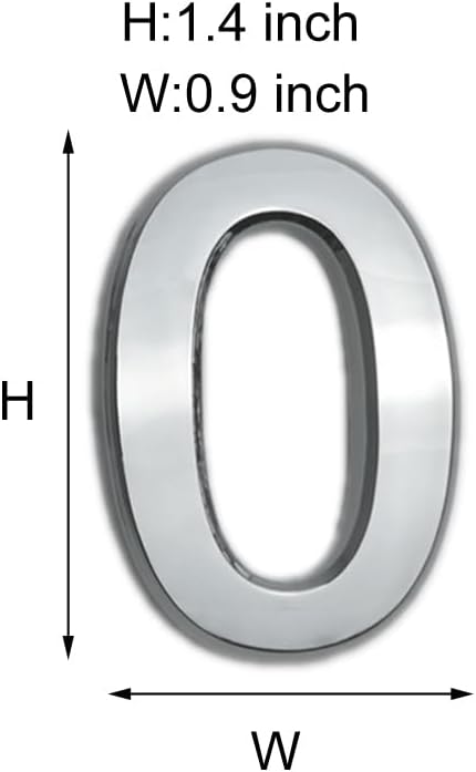 10 Pcs 3D Small Mailbox Numbers(0-9,Gold),1.4 Inch Self Adhesive House Numbers Sticker