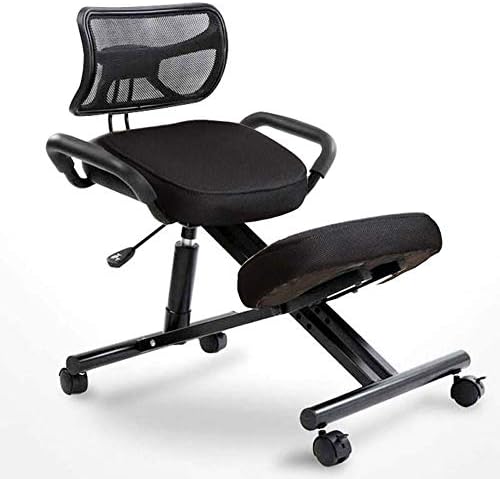 APOE Ergonomic Kneeling Chair with Back Support, Posture Correction Knee Chair for Home Office with Adjustable Height Cushion