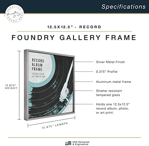 MCS Master & Co. Foundry Metal 12x12 Matted Picture Frame with 8x8 Photo Display