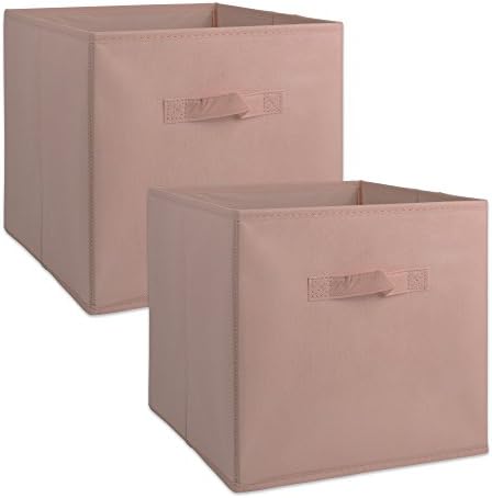 DII Collapsible Storage Organizer Bin, Large, 13" Cube, Pink, 2 Count