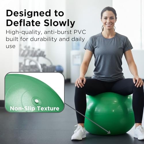 THERABAND Exercise and Stability Ball for Improved Posture, Balance, Core Fitness, Coordination and Rehab