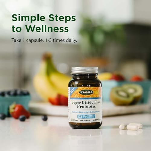 Flora - Super Bifido Plus Probiotic - Daily Probiotic - Supports Gut & Digestive Health - 102 Billion CFU - Bifidobacterium & Lactobacillus Strains