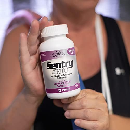 21st Century Sentry Senior Women 50+ Multivitamin, 100 Tablets | Complete Multivitamin & Multimineral, Compare VS. Centrum® SILVER Women 50+, Women 50 Plus, Full-Spectrum Nutrients for Heart