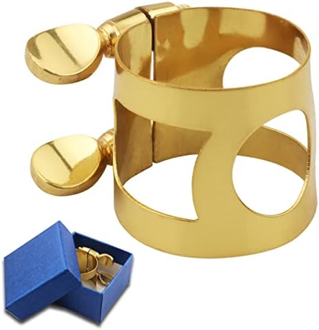 Alto Sax Mouthpiece Ligature Double Screws Saxophone Gold Ligature Fastener
