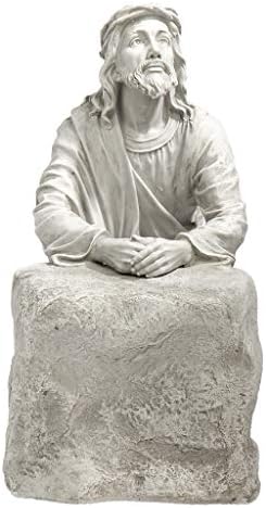 Design Toscano Jesus in the Garden of Gethsemane Religious Garden Statue, 23 Inch, Polyresin, Antique Stone