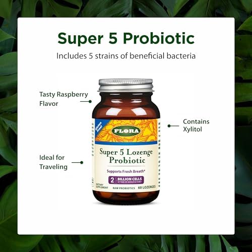 Flora - Super 5 Lozenge Probiotic - 2 Billion Cells - Supports Kids' Immune