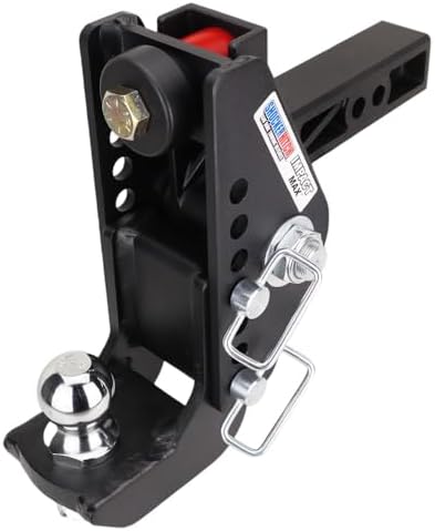 Shocker 20K Impact Max Cushion Drop Hitch - 0" to 7-1/2" Drop - Fits 2" Hitch Has 2-5/16"Ball - 20,000 lbs GTW