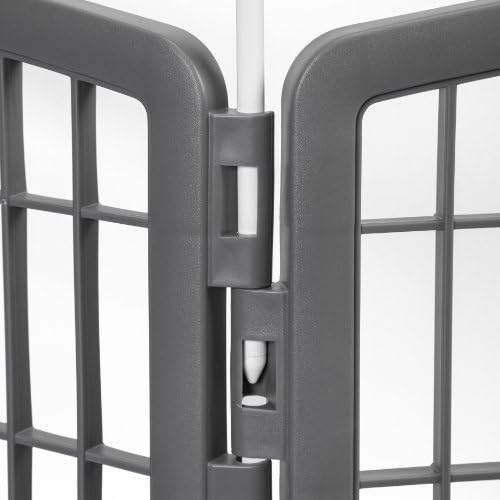 IRIS USA Playpen Panels, Extension Set, Gray | Multiple Pets, Add-On Panel Set, Connect Additional, Size Increase Addon, Matches Existing, Increases Space